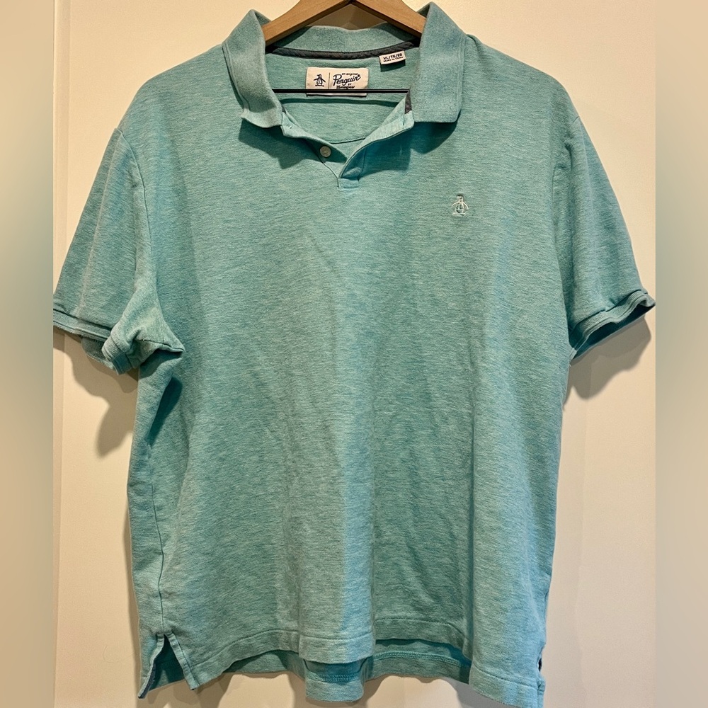Penguin XL light blue polo
